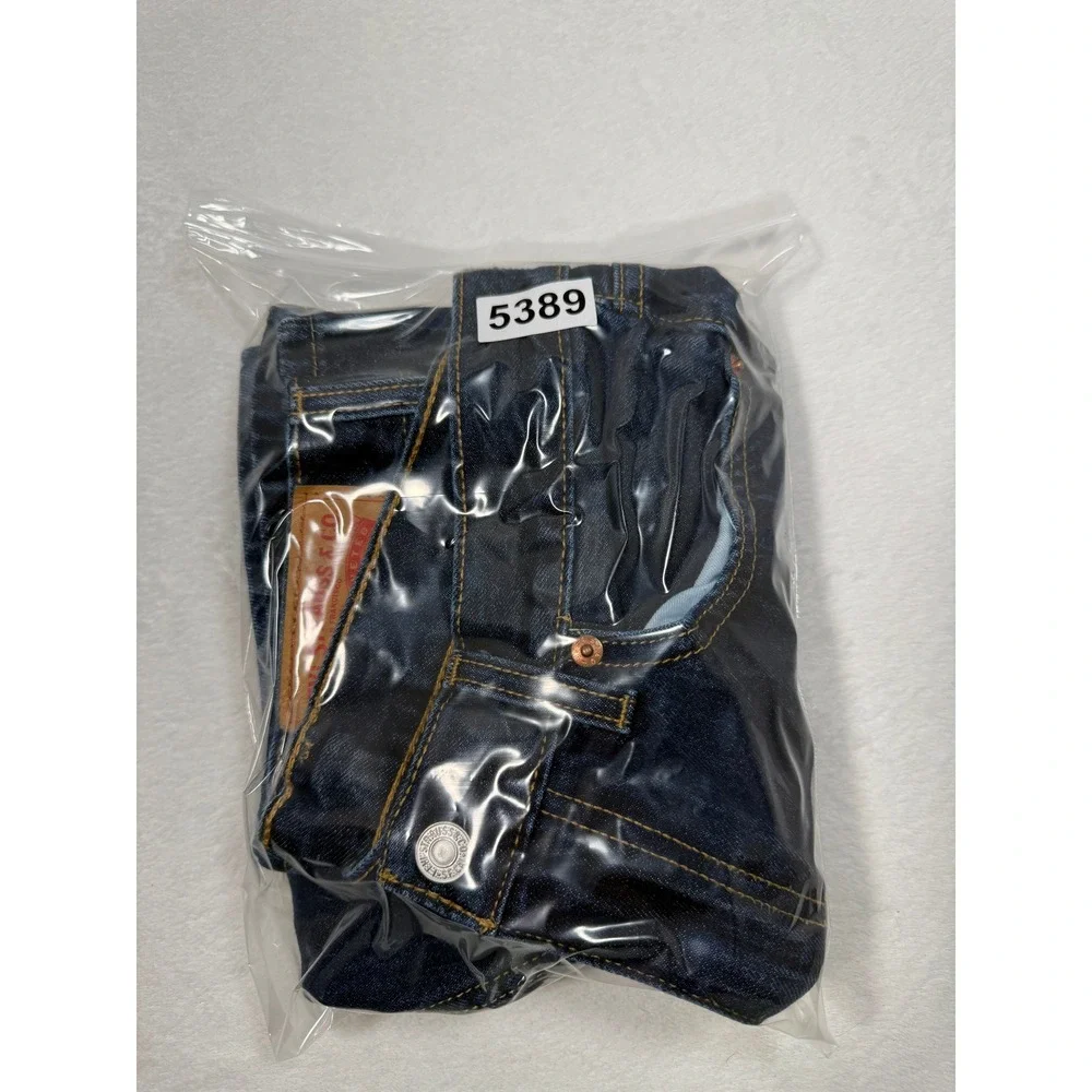 Levis 505 Regular Fit Classic Jeans Men 30x29 Dark Wash Straight Leg Denim Chore